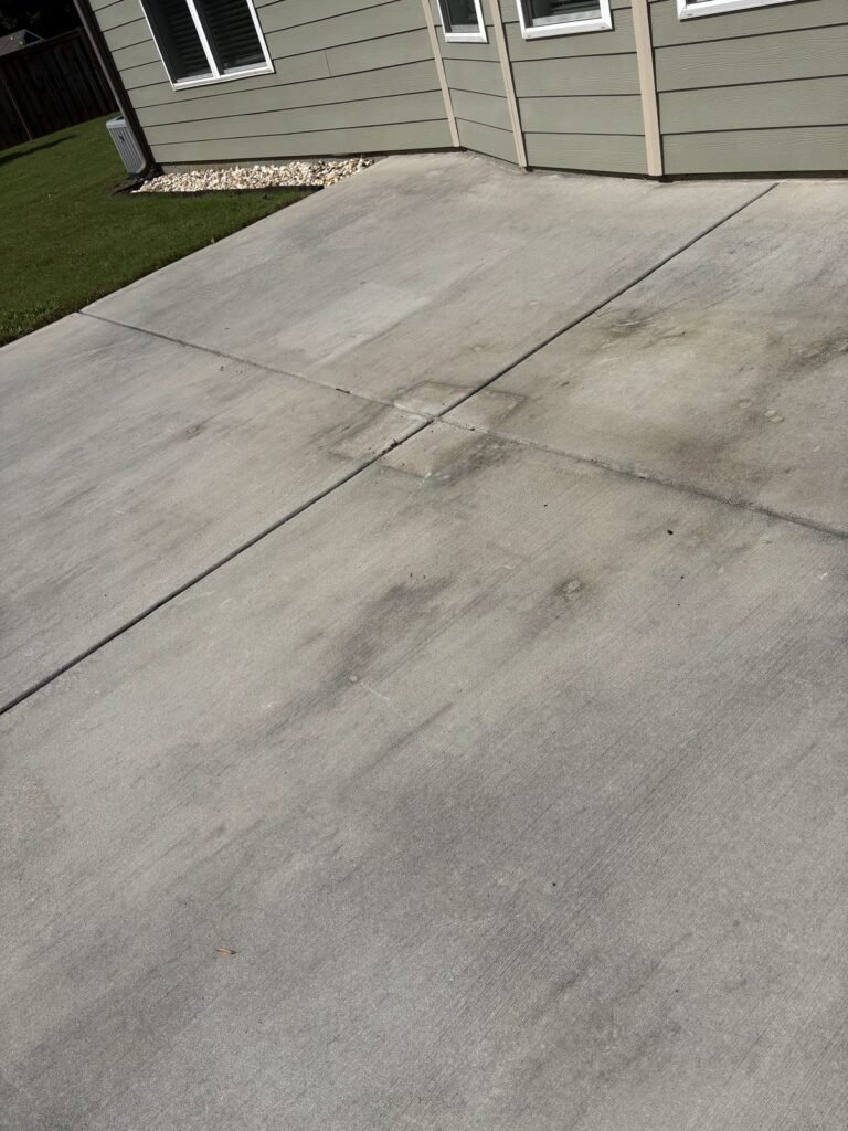 Driveway after pressure washing