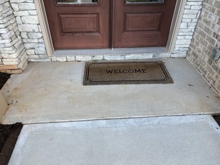 Front porch pressure washing